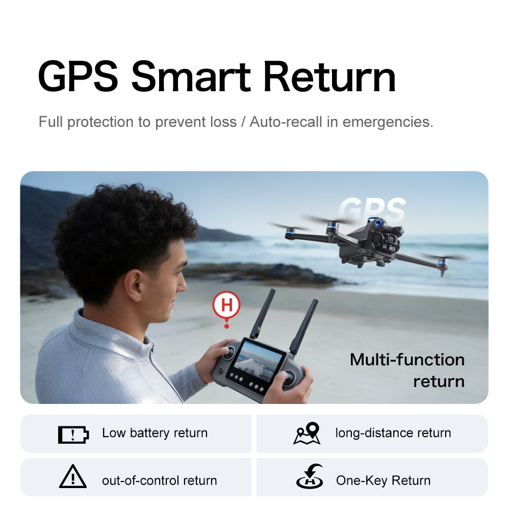 Drone Gimbal 2 Axis - Aircraft Toy Control Remote Screen 4.3