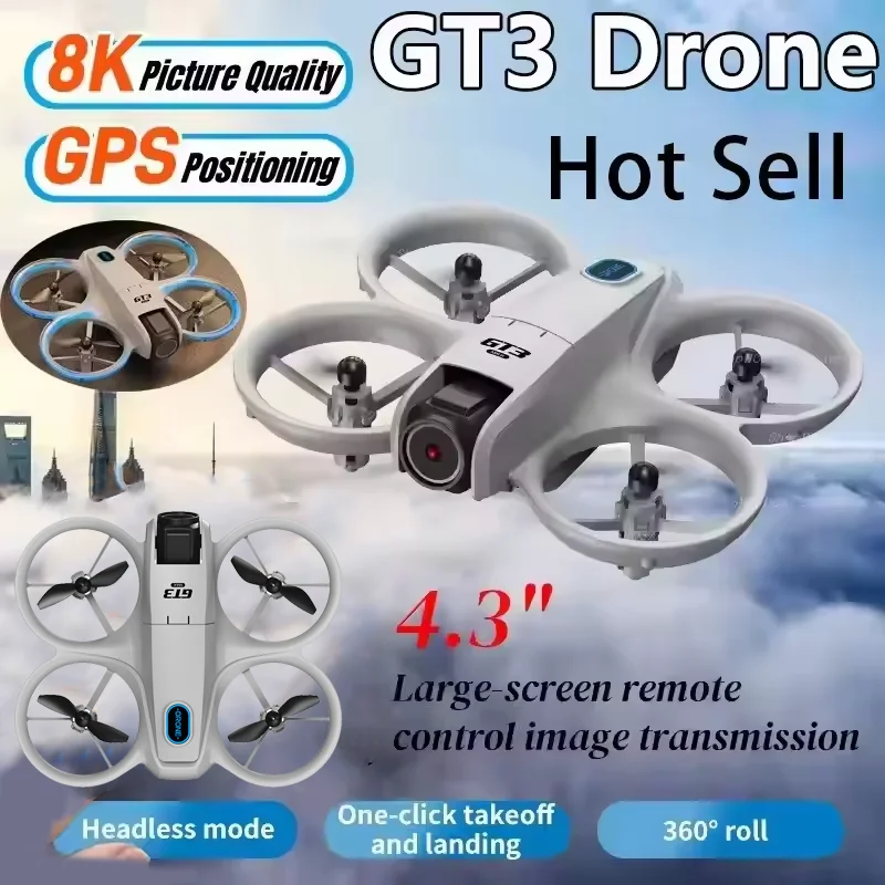 Drone Gimbal 3 Axis - GT3 Drone 8K HD Dual Cameras