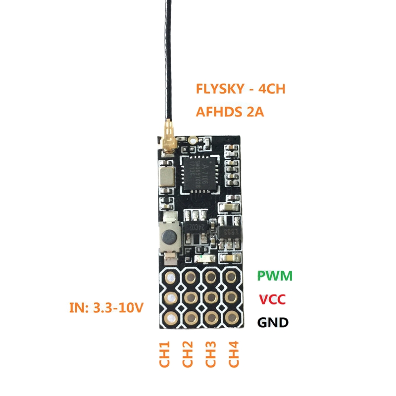 Flysky FS2A Mini Receiver 4CH  - đánh giá và giá Drone Gimbal Controller
