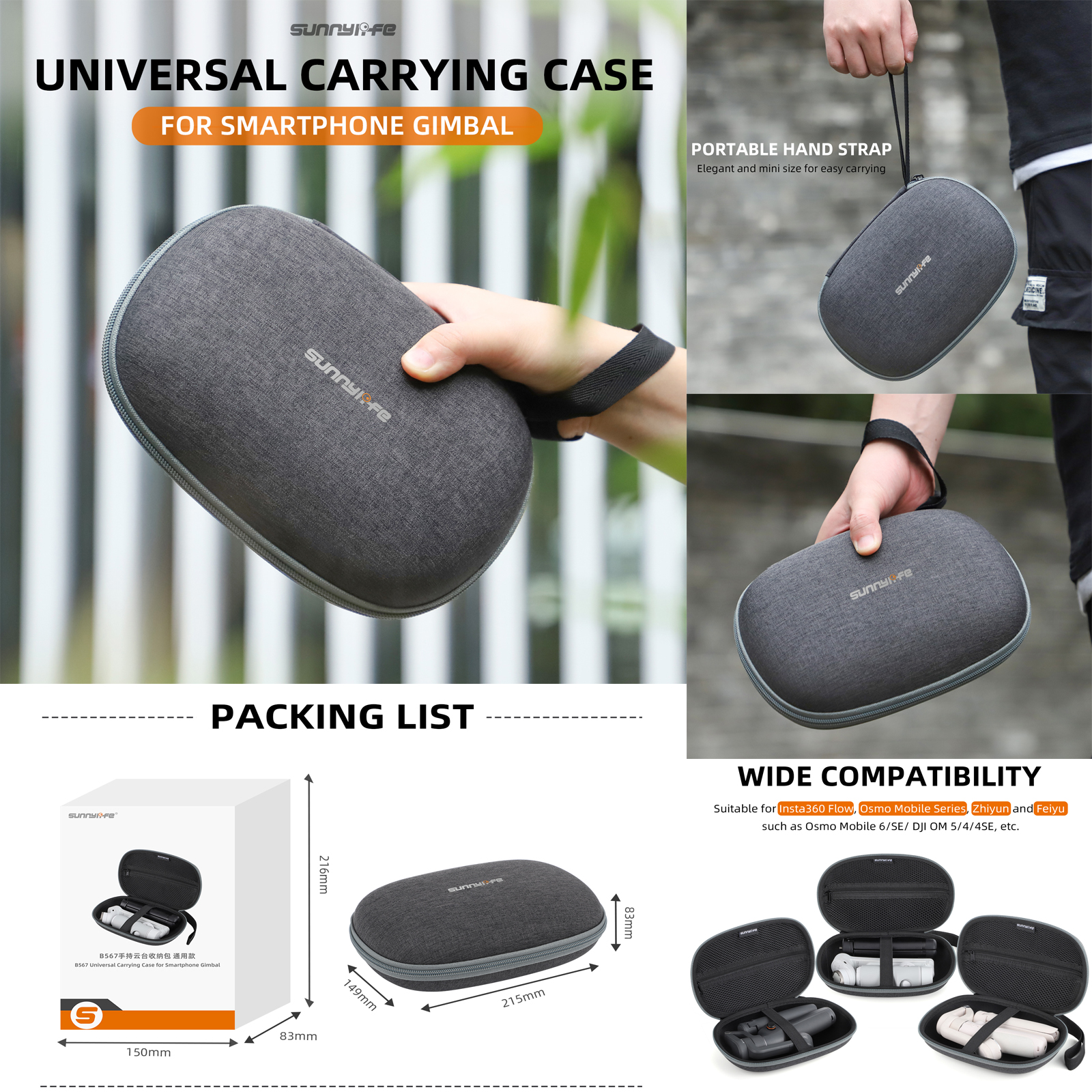 Sunnylife Hard Case Protective - đánh giá và giá Drone Gimbal For Insta360